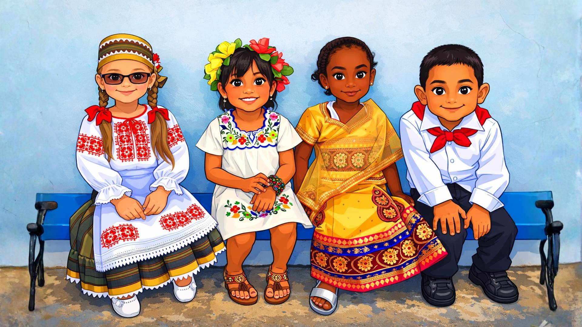 Счастливые дети в Белизе